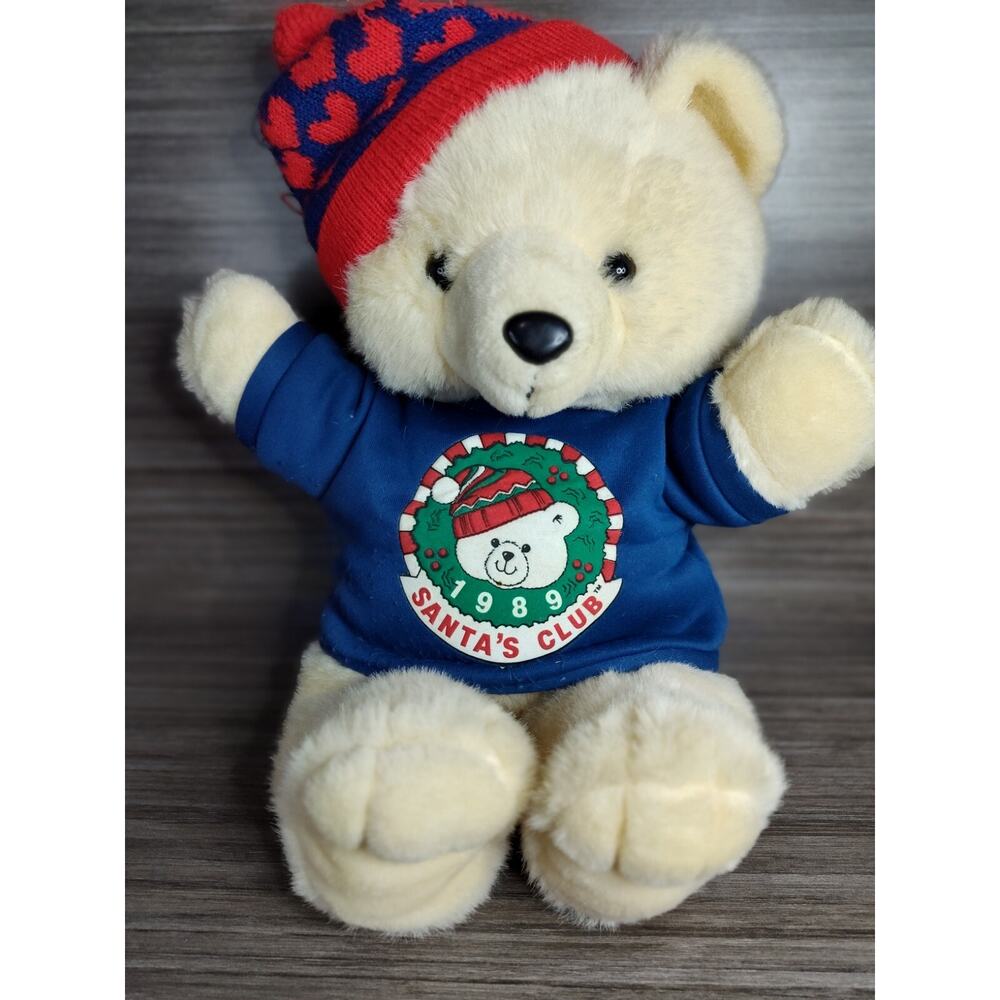 1989 Kmart Santa's Club Teddy Bear Dan Dee Plush Christmas Holiday 20"